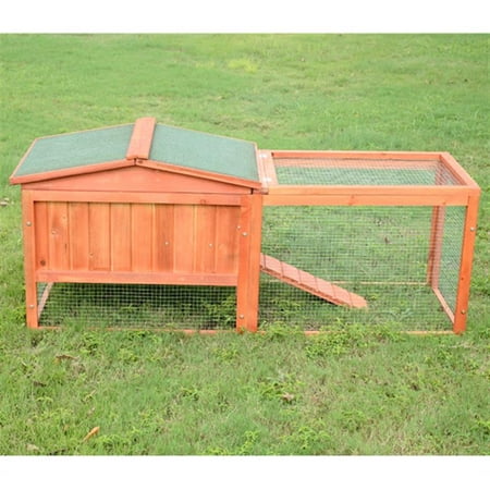 Pawhut Deluxe 62" Wooden Rabbit Hutch / Chicken Coop w/ Outdoor Run 