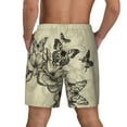 thumbnail image 3 of Sigee Vintage Floral Print Mens Swim Trunks with Compression Liner Quick Dry Swim Stretch Beach Shorts with Pockets,S-3XL, 3 of 7