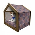 thumbnail image 1 of Ethnic Pet House, Tibetan Geometric Arrangement Floral Pattern East Folklore Illustration, Outdoor & Indoor Portable Dog Kennel with Pillow and Cover, 5 Sizes, Multicolor, by Ambesonne, 1 of 5