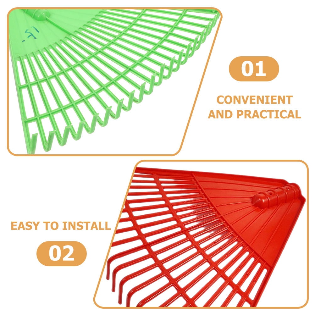 WHAMVOX Garden Leaf Rake for Cleaning Leaves in Yard with PP Material and Assorted Colors 2pcs