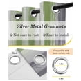 thumbnail image 6 of Sage Green Gray Blackout Curtains, Light Blocking Print Window Curtains, Gradient Country Abstract Aesthetic Thermal Insulated Window Drapes for Living Room Kitchen Cafe 2 Panels, 55"W x 39"L, 6 of 9
