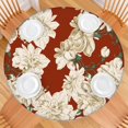 thumbnail image 2 of Round Fitted Tablecloth with Elastic Edges Fits 36"-44" Round Tables Pioneer Colorful Floral Waterproof Table Cover Washable Indoor and Outdoor for Party Kitchen Dinner Banquet Patio Picnic, 2 of 7