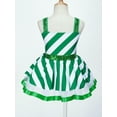 thumbnail image 3 of Miutii Kids Girls Christmas Dance Dress Sleeveless Sequins Striped Ballet Tutu Dress Figure Ice Skating Leotard Green 16, 3 of 7