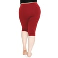 thumbnail image 3 of Women's Oh So Soft Knee Length Leggings | Poly Spandex | Plus Size XL -7X, 3 of 3