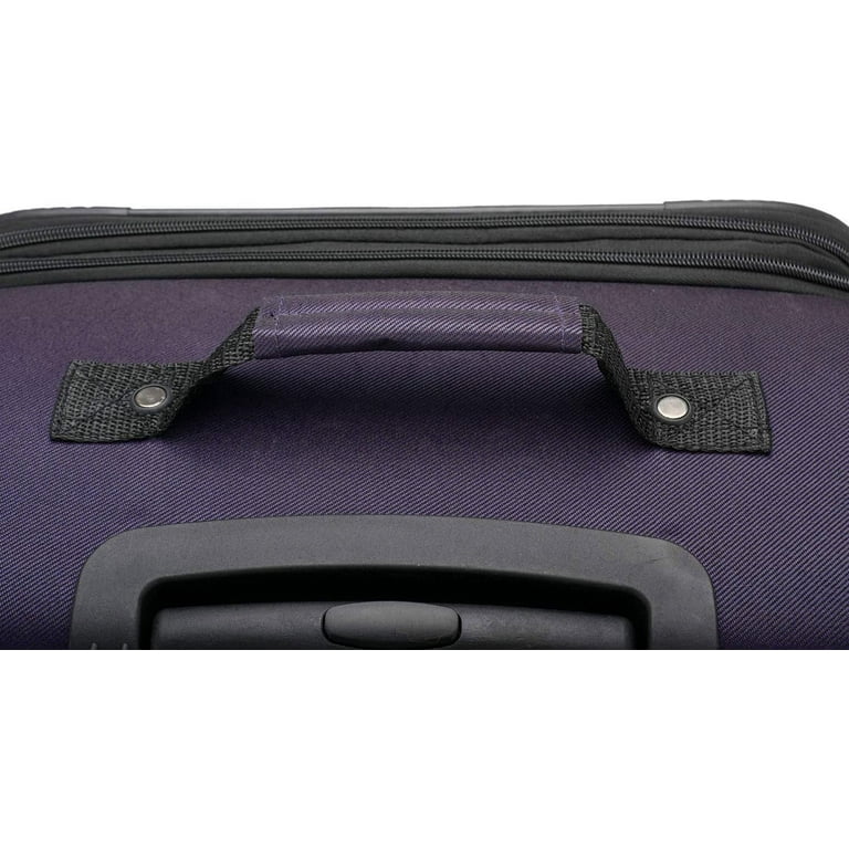 U.S. Traveler Aviron Bay Expandable Softside Luggage with Spinner Wheels Purple 30 Inch