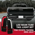 thumbnail image 2 of Kojem LED Tail Lights Compatible with 2005-2015 Toyota Tacoma C-Shape LED Tube Taillights Brake Rear Lamps Driver & Passenger Side Pair Black Housing Clear Lens, 2 of 8