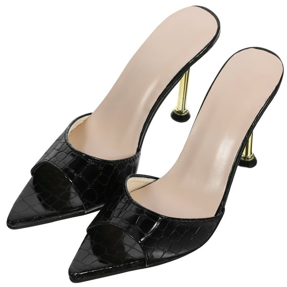 1 par de zapatos puntiagudos, sandalias de moda, tacones altos de verano, calzado de banquete para mujer