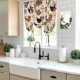 thumbnail image 5 of Farmhouse Rooster Tie Up Curtains 45 Inches Long, Kitchen Window Curtains Over Sink, Vintage Watercolor Flowers Wood Grain Small Window Curtains Shade Balloon Curtains Valances for Bedroom 34"x45", 5 of 8