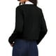 thumbnail image 3 of Abrigo Button Down Chic para Mujeres con Mangas Largas y Cuello Redondo, Chaquetas Vintage M Negro, 3 of 6
