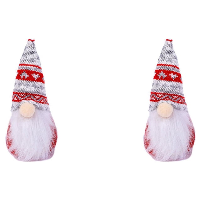 Muñeca Gnomos Felpa Navidad Sin Rostro Feliz Navidad Regalo (Gris) Blanco Rojo