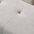 thumbnail image 4 of Futon Sofa Bed, Velvet Fabric Comfy Futon Couch Bed with 2 Square Pillows, Convertible Sleeper Sofa with Adjustable Backres Modern Loveseat Sleeper for Living Room, Beige, 4 of 7