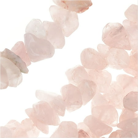 - Rose Quartz Gemstone, Chip Nugget Beads 6-12mm, 34 Inch Strand, Pink