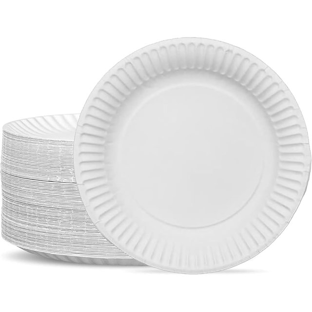 30 platos de papel de 23 cm a 9 pulgadas Platos de papel, platos desechables, platos para fiestas
