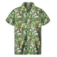 thumbnail image 4 of Camisas hawaianas con estampado de dinosaurios de dibujos animados para hombre, camisa de verano con solapa de animal con estampado 3D, blusa holgada de manga corta con botones para la calle, 4 of 5