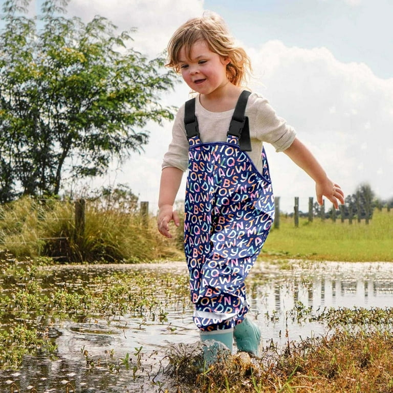 Huowey Kids Toddler Rain Suit Waterproof Rain Bib Pants, Boys