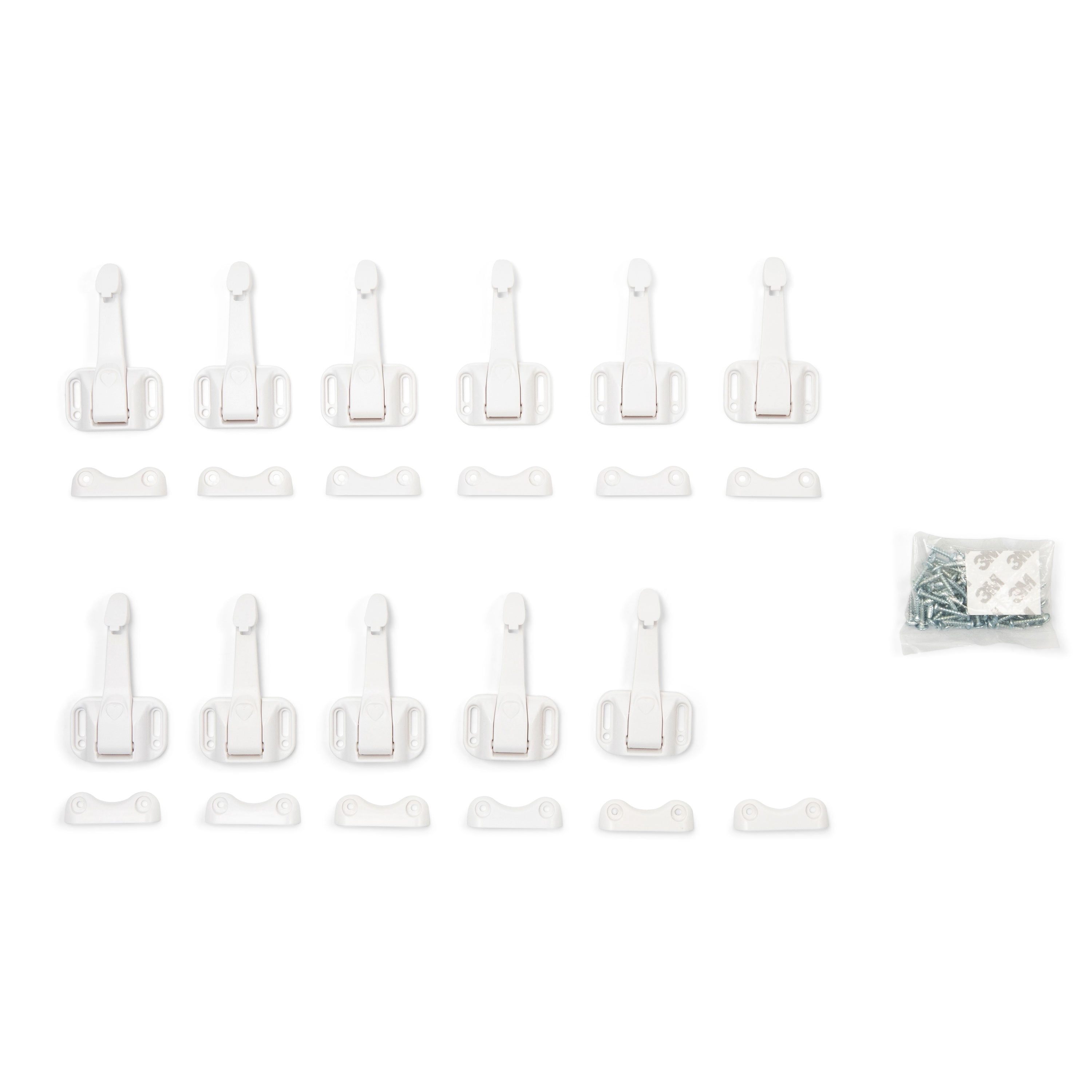 Regalo White Cabinet Locks for Child Safety - 12-pack