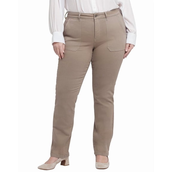 NYDJ womens  Plus Marilyn Country Oak Straight Leg Jean, 22W