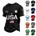 thumbnail image 6 of USA 250th Anniversary Shirt Men Patriotic USA Flag Graphic T Shirt Casual Independence Day America 250 Merchandise Tee, 6 of 6