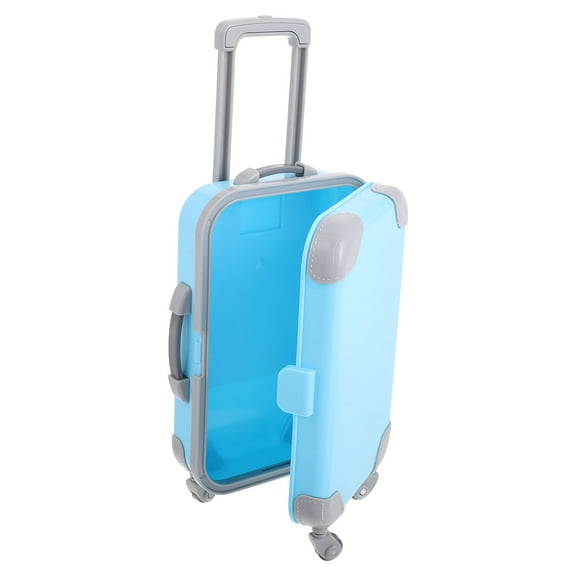 GOOHOCHY Mini Trolley Case Suitcases Doll House Accessories Travel Sky-blue