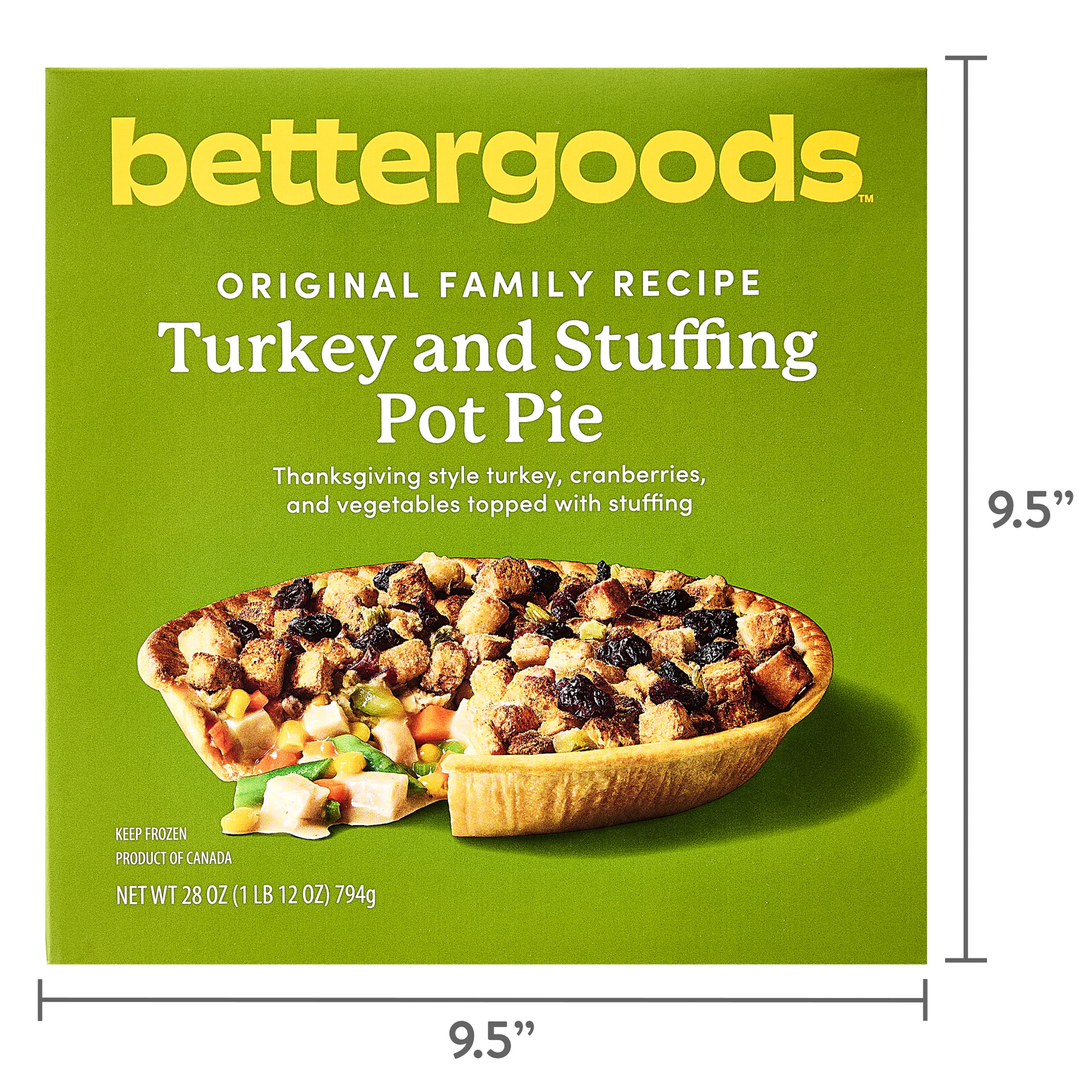 bettergoods Turkey and Stuffing Pot Pie, 28 oz (Frozen)