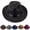 Black, variant on Unisex Hat Safe Fashion Universal Wide Brim Panama Hat for Summer