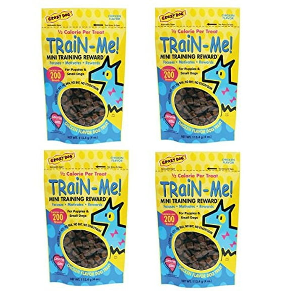 Dog Training Mini Treat Pack Chicken Flavor Rewards for Puppies Small Breed Dogs(Four Packs)
