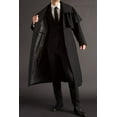 thumbnail image 4 of Mens Inverness Designer Black Thick Melton Wool Coat SouthBeachLeather 2X-Large, 4 of 4