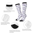 thumbnail image 4 of Bingfone Compression Socks for Women and Men Long Socks for Running Athletic Cycling Nurse-Lavender Flowers, 4 of 8