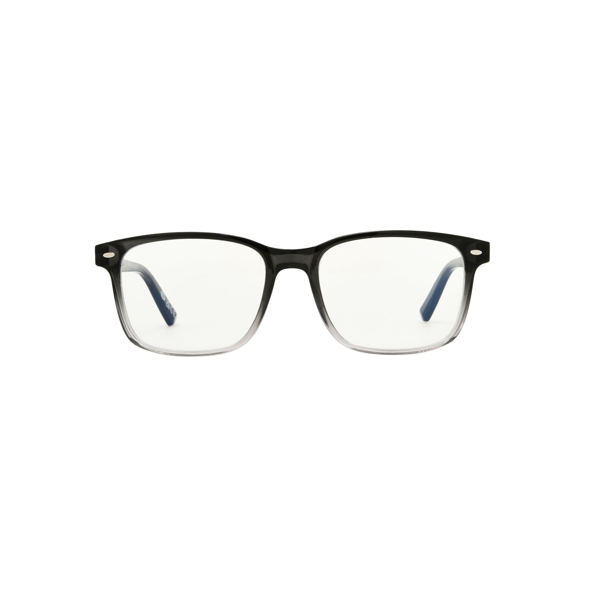 Foster Grant Gray Rectangle Men's Reading Glasses with Scratch-Resistant Lenses