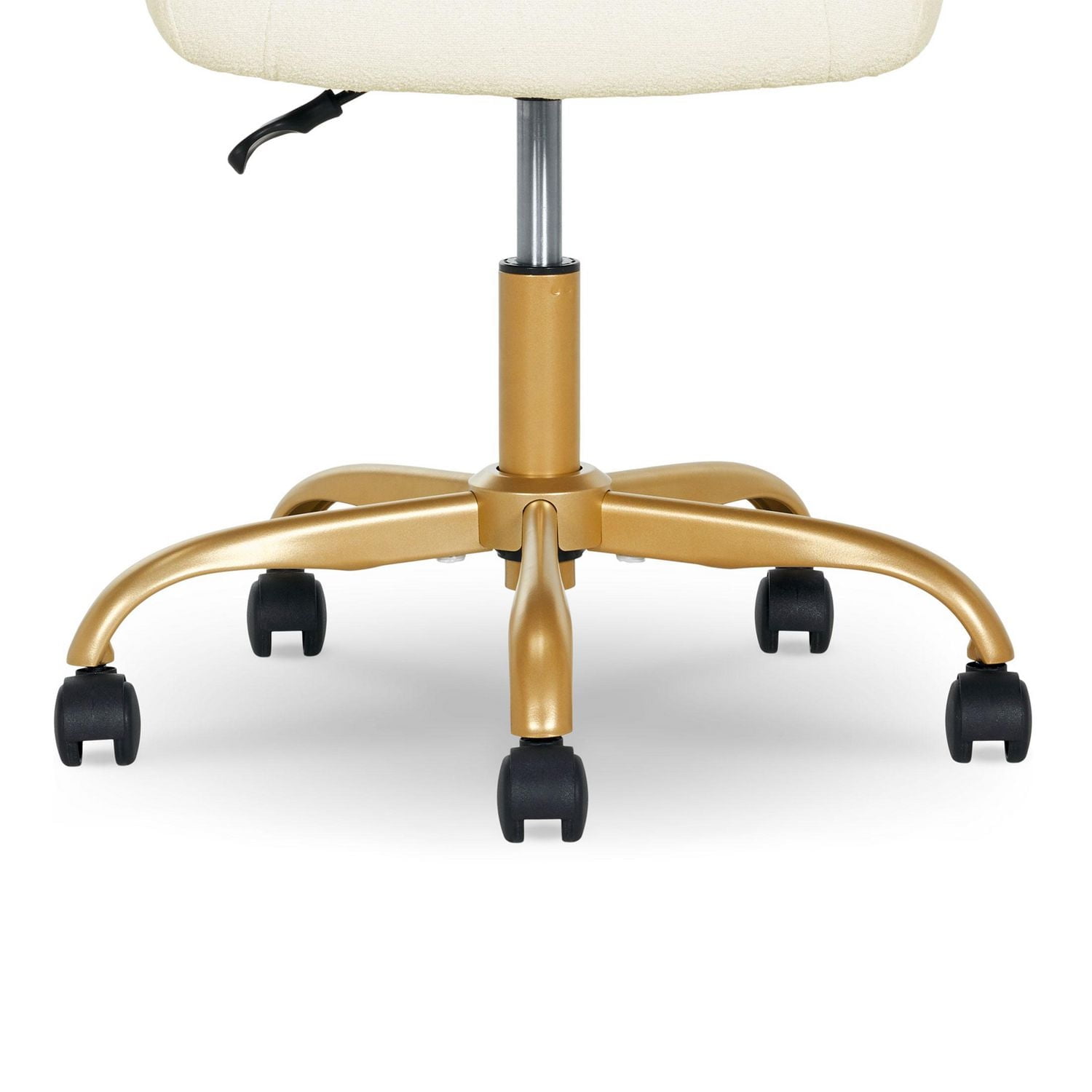 Mainstays Bouclé Armless Office Chair, Cream, Soft bouclé fabric