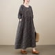 thumbnail image 4 of Vestido suelto de mujer Vintage estampado con bolsillo manga larga cuello redondo Casual vestid CACAGOO Vestido, 4 of 7