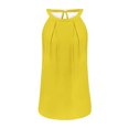 thumbnail image 3 of XMMSWDLA Tank Tops Women Loose Fit Summer Tops Halter Neck Sleeveless Tanks Trendy Blouse Yellow Womens Tank Tops Loose Fit, 3 of 4