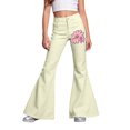 thumbnail image 6 of XUANTAOO Girls School Uniform Pants Bell Bottoms Leggings Stretchy Back to School Clothes Pants for Girls 7-8 Years, 6 of 6