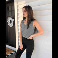 thumbnail image 4 of Camisetas Sin Mangas con Cuello en V para Mujer, Gris, XL, 4 of 6