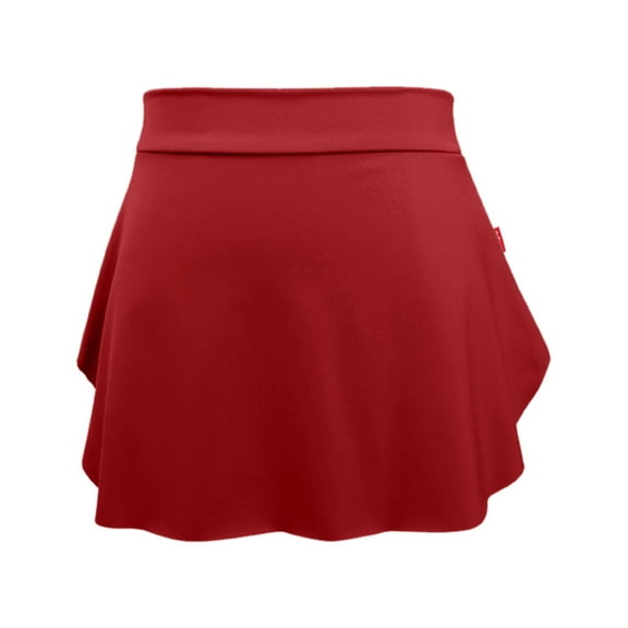RUTAYY Women Pull On Ballet Skirt Elastic Dance Skirt Mini Skirt For Skating Gymnastis Solid Color Flowy Swing Skirts