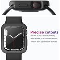 thumbnail image 5 of Case Compatible for Apple Watch Series 8 Series 7 45mm with Tempered Glass Screen Protector, Ultra-Thin Shockproof TPU Bumper Overall Protective Cover for iWatch S8 S7 (Black, 45mm), 5 of 5