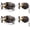 Oil Rubbed Bronze, variant on Keyed Alike Exterior Door Knob, Round Outdoor Lock with One Sided Deadbolt, Stainless Steel, Satin Nickel Door Knobs, Silver Door Handle Sets, 4 Pack