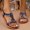 Blue, variant on WIZUTIZ Beach Sandals for Woman Open Toe Bohemian Flat Sandals Hiking Sandals Women Stretch Trendy Comfortable Flowers Jeweled Sandals Pull-On Shoes Solid Sandals Mother's Day Gifts Black