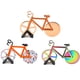 thumbnail image 4 of ¡No Te Lo Pierdas!, Cuchillo para pizza de acero inoxidable, herramienta para hornear, cuchillo para tarta Creativeroller, cortador de pizza, cortador de pizza en forma de bicicleta, 3 opciones, 4 of 9