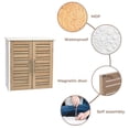 thumbnail image 5 of Evideco Wall Mounted Bathroom Cabinet Stockholm Collection Double Vented Doors White and Oak Finish, 5 of 10