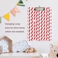 thumbnail image 2 of ALAZA Plastic Clipboard A4 Letter Size Decorative Clipboards for Students Women Men 9" x 12.5" Christmas Red Pattern, 2 of 6