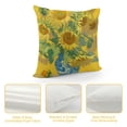 thumbnail image 4 of YINGXI  Abstract Pillow Covers Square Decorative Yellow Cushion Covers for Sofa Couch Home Car Van Gogh Painting 24x24in, 4 of 5