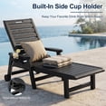 thumbnail image 4 of MINDYES Outdoor Chaise Lounge Chair, Adjustable Pool Lounge Chair, Patio Recliner for Poolside and Backyard, Black, 4 of 8