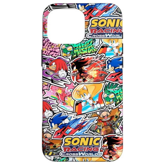 Calcomanías CrossWorlds de Sonic Racing para iPhone 16 Pro Max