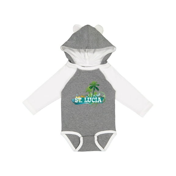 Inktastic St Lucia Vacation Cruise Trip Boys or Girls Long Sleeve Baby Bodysuit