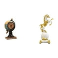 thumbnail image 1 of Figura De Caballo Moderna Con Globo Terráqueo, Reloj De Mesa, Adorno Artístico Para Oficina, Dormitorio, Sala De Estar, Estante, Escritorio, Chimenea, Colección, 1 of 8
