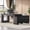 Black, variant on Tribesigns 63" L-Shaped Computer Desk with Storage Cabinets and 2-Tier Shelf, Modern Large Executive Table for Home Office, Black
