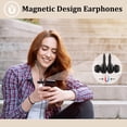 thumbnail image 3 of Guguearth Auriculares para iPhone, Auriculares Certificados MFi Lightning HiFi Estéreo Auriculares con Aislamiento de Sonido Magnético con Micrófono Compatible con iPhone 14 13 12 11 Pro Max iPhone X, 3 of 5