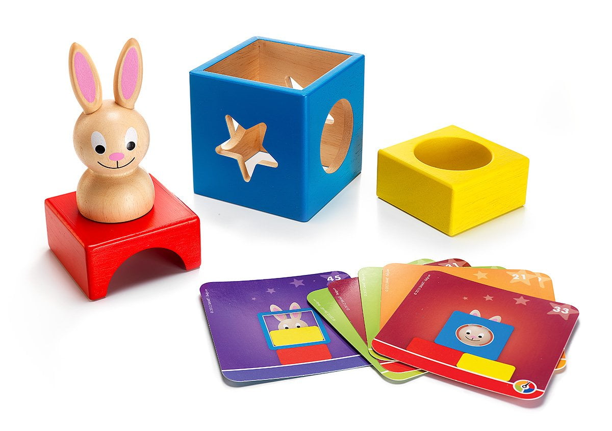 SmartGames Bunny Peek a Boo Wooden STEM Building Game for Ages 2+