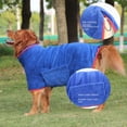 thumbnail image 4 of Albornoz para mascotas, toalla absorbente de microfibra para perros, ropa para perros grandes, 4 of 6